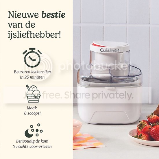 Cuisinart – Solo Scoops Eismaschine – Sorbet- und Frozen-Yogurt-Maschine – Eismaschine – 475 ml