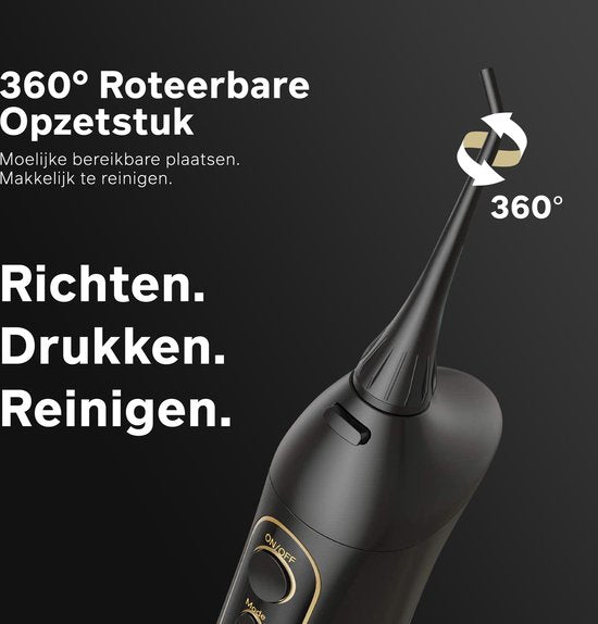 Bintoi® iSonic Black Series F600 - Wasserzahnseide - Zahnseidegeräte - Munddusche