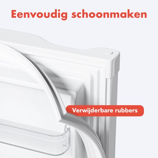 KitchenBrothers Kühlschrank - 81L - Tischkühlschrank mit Gefrierfach - Eisfach - Frigo - Freistehend - Weiß