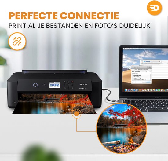 Drivv. Premium-Druckerkabel USB 2.0 auf USB B Kabel - Druckerkabel 3 Meter