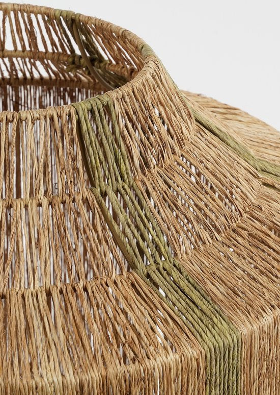 Mica Decorations Liliano Laterne - H51 x Ø40 cm - Jute - Dunkelgrün