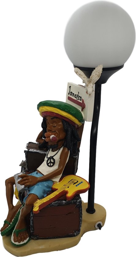 Weedzubehör rastafari Schreibtischlampe - witzige Reggae Rasta Weedzubehör Lampe auf Schrank 33 cm hoch 1,5 m Kabel inkl. Schalter | DirectedChoice