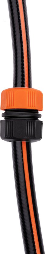 BLACK+DECKER Schlauchverbinder 1/2" - 13 ⌀ MM - Gartenschlauchkupplung - Schwarz/Orange