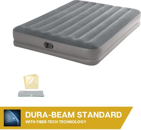 Intex Prestige Mid-Rise Luftbett - Queen size - Eingebaute elektrische Pumpe