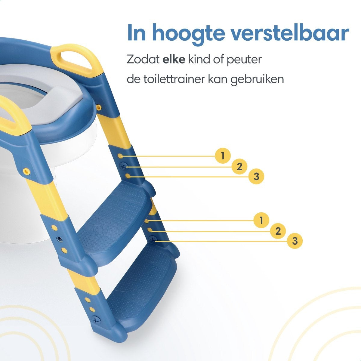 Macx & Macx Toilettenschublade mit Treppe - mit Griffen - faltbar - 2 bis 7 Jahre - blau