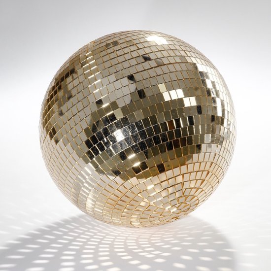 Mica Decorations Weihnachts-Discokugel – Ø 30 cm – Champagner