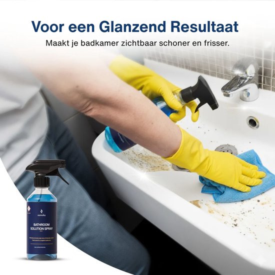 Samako Badreiniger-Spray – Entfernt Kalkablagerungen und Seifenrückstände – Für Wasserhähne, Fliesen, Duschwände und Waschbecken – Hinterlässt keine Streifen, ohne aggressive Inhaltsstoffe