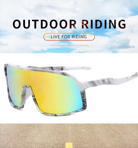 GarpexÂ® Radsportbrille - Sportbrille - Polaroid Sonnenbrille - Rennrad - Mountainbike - Motorrad - Dunkelblauer Rahmen Blaue Brille