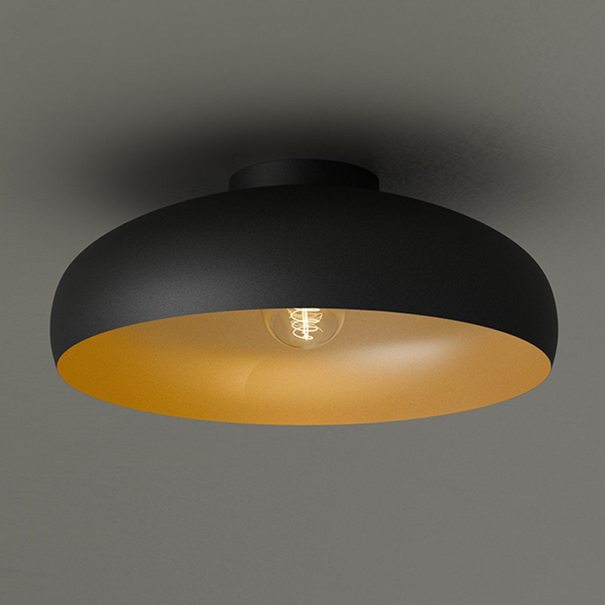 Nolt Deckenleuchte - Deckenleuchte - E27 Lampe - Industrial - ⌀ 40cm - Schwarz