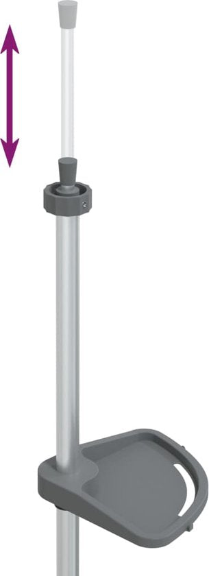 vidaXL – Duschregal – 4-stöckig – teleskopierbar – Eckmodell – Aluminium – silber