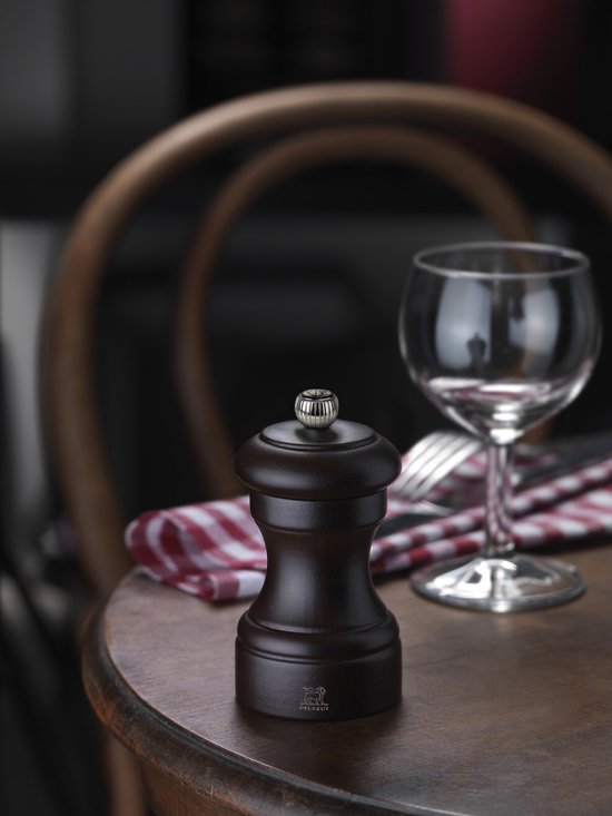 Peugeot Bistro Salzmühle 10 cm – Schokoladenbraun – Buchenholz