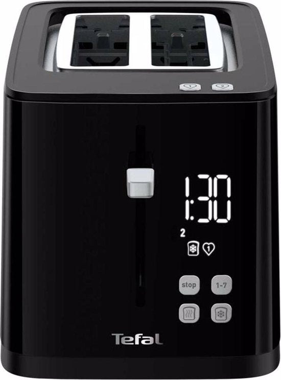 Tefal Smart & Light TL6408 – Toaster XL – 4 Scheiben Brot – Digitalanzeige – 7 Bräunungsstufen – Herausnehmbare Krümelfangschale