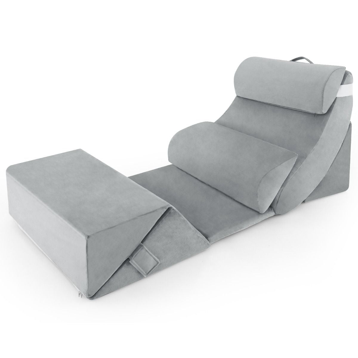 Coast 7er-Set Memory Foam Lesekissen / Orthopädische Kissen / Waschbarer Bezug / Ergonomisch / Grau