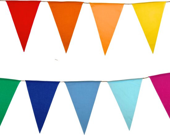 a sunny day birthday girlande - fahnenleine stoff geburtstag - geburtstagsdekoration - 100% baumwolle - geburtstagsdekoration - nachhaltige partydekoration - stoffgirlande - fahnenleine 10 meter - fahnenleine bunt - geburtstagsdekoration