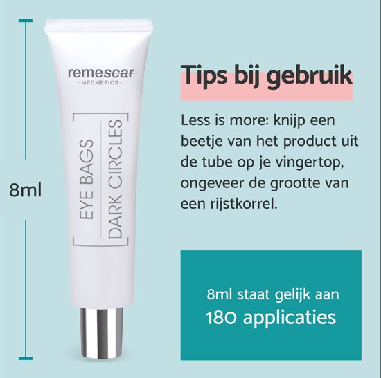 Remescar - Augencreme - Anti-Aging-Augencreme - beseitigt Schwellungen und dunkle Augenringe in nur 2 Minuten - 8 ml für bis zu 180 Anwendungen - Weiß