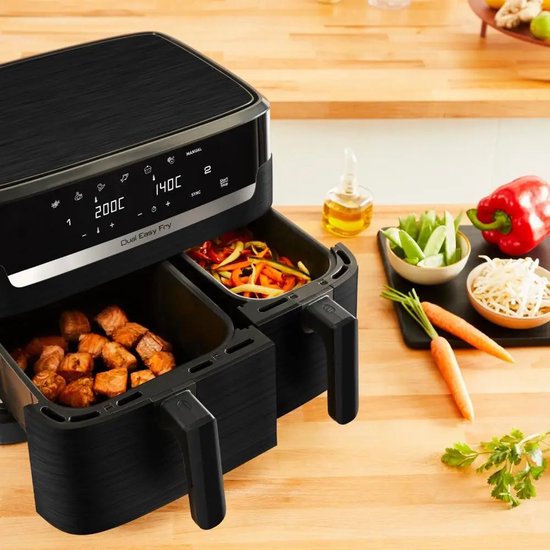 Tefal EY901N10 Dual Easy Fry Essential - Airfryer - 2700W - 8,3L - Schwarz
