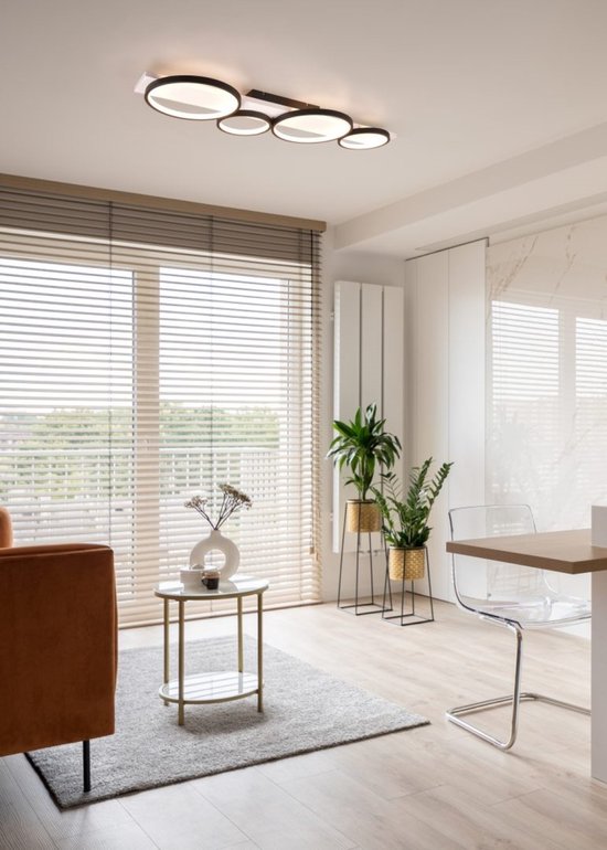 Trio Leuchten - Deckenleuchte Medera 4 Licht L 100 cm weiß schwarz