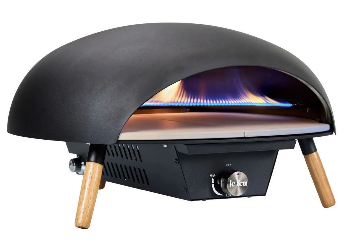 Le Feu Turtle 3.0 Gas-Pizza-Ofen  - Ø52 cm - H30 cm - T47,7 cm - Schwarz