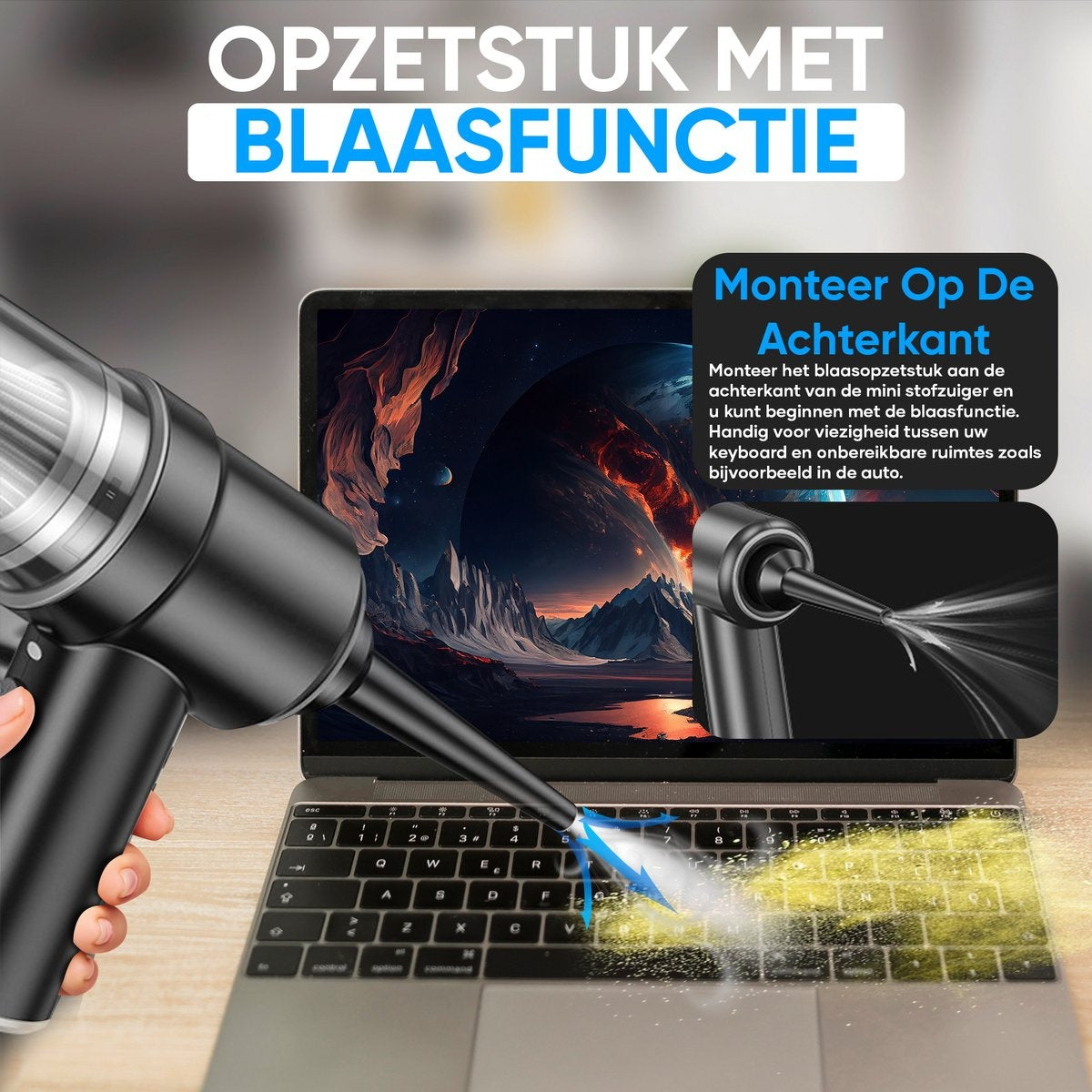 MATTI® - Autostaubsauger - Handstaubsauger - Mini-Staubsauger - Auto saugen - inkl. Blasfunktion