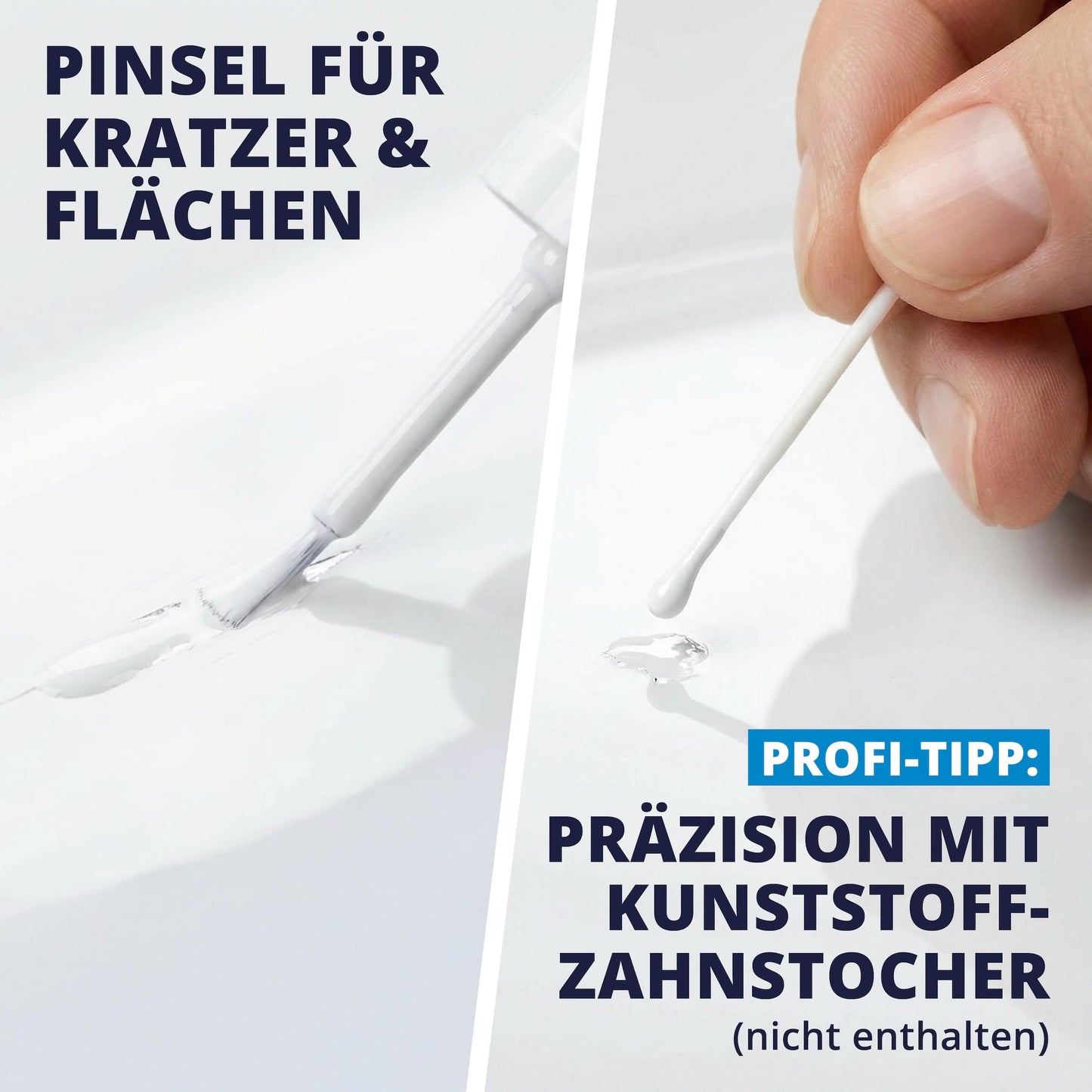 LICARGO Lackstift für die Autolackreparatur – glänzend weiß – mit Präzisionspinsel – hohe Deckkraft