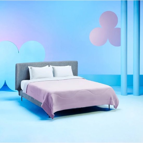 Cloudpillo Kühldecke – Kühldecke 200 x 200 cm – Soft Lilac – Beidseitig kühlend – Sommerbettdecke ohne Bezug – Immer kühl schlafen