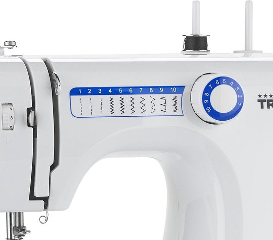 Tristar SM-6000 Nähmaschine – Für Anfänger – Nähmaschine – 10 Stichmuster – Leichte und dünne Stoffe – Weiß