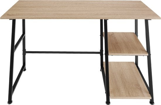 tectake - Paisley Schreibtisch 120x50x73,5cm - rostfrei - hellbraun - 404697