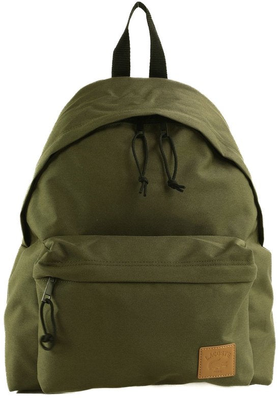 LACOSTE Freizeitrucksack mit Laptopfach Rucksack mit Aufnäher Ivy Green Khaki