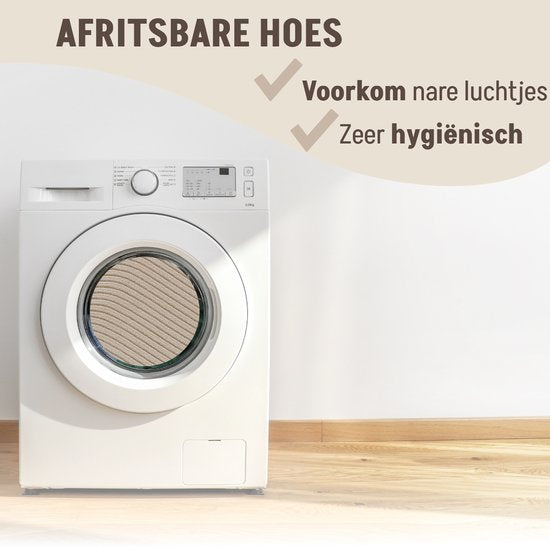 By Cee Cee Original Hundedeckenbank - Hundedeckenbank - Hundekorb - Premium - komplett mit Reißverschluss - Rippengewebe - Mocha Taupe - 90x90 - Größe M