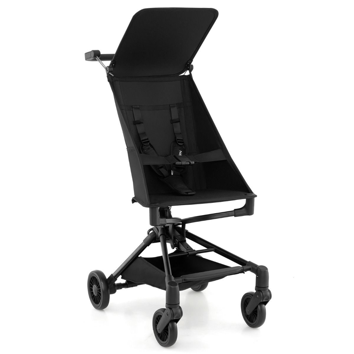 Coast Kinderwagen – Zusammenklappbar und leicht – Geländegängige Räder – Schwarz