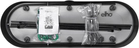 Elho Green Basics Veggie Wall 80 – Pflanzkasten – Vertikales Gärtnern – 100 % recycelter Kunststoff – Ø 77,5 x H 26,0 cm – Living Black