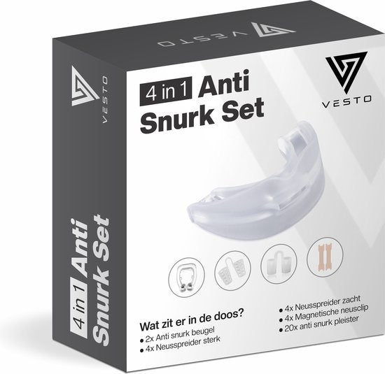 Vesto® - Anti-Schnarch Set - Nasenpflaster - Schnarch-Spange - Transparent