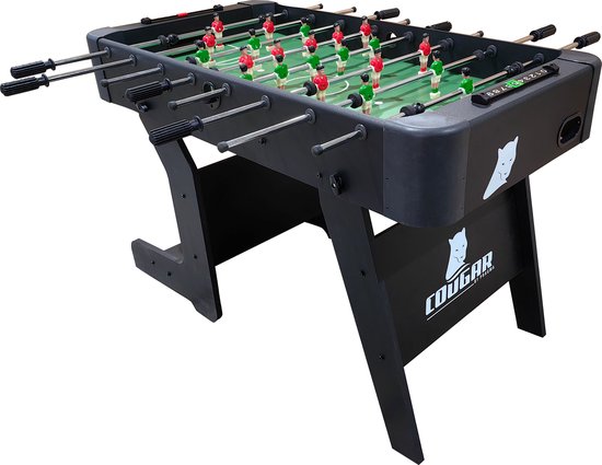 Cougar Around The World Zusammenklappbarer Fußballtisch Schwarz - Tischfußball - inkl. Zubehör