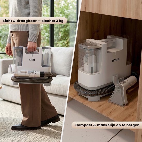 RYER Fleckenentferner – Teppichreiniger für Sofas, Teppiche und Autoinnenräume – inklusive 2 Aufsätze