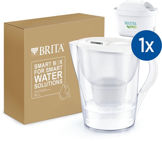 BRITA Wasserfilterkanne Marella XL – 3,5 l – Weiß – inkl. 1 MAXTRA PRO Pure Performance Wasserfilterkartusche – Nachhaltig verpackt