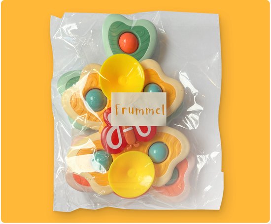 Frummel Fidget Spinners XL mit Saugnapf - Badespielzeug - Sinnesspielzeug - Fidget Toys - Badespinner - Fidget Spinner für die Autoscheibe - 3 Stück