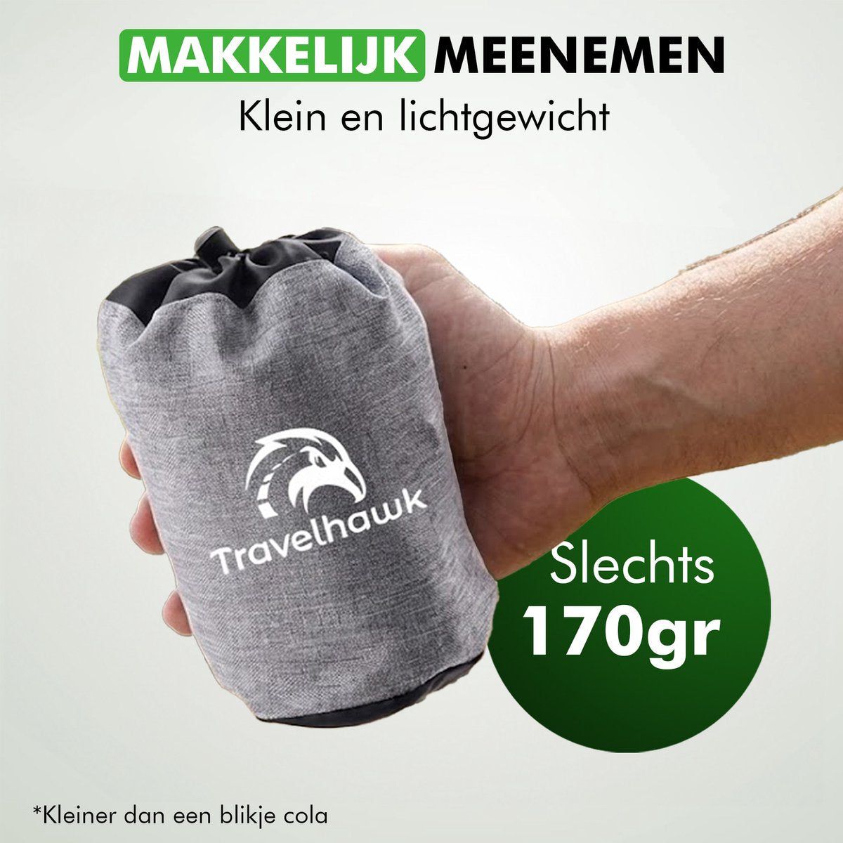 Travelhawk Reisekissen – Aufblasbar – Leicht – Schwarz