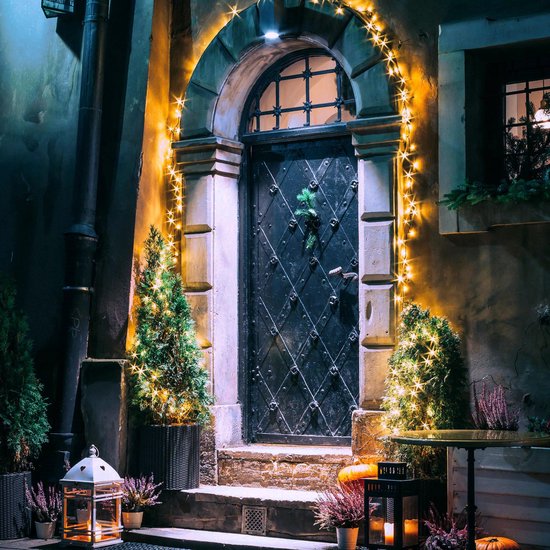 Nampook Weihnachtsbaumbeleuchtung - 18 Meter - 240 warmweiße LEDs - Außenbereich