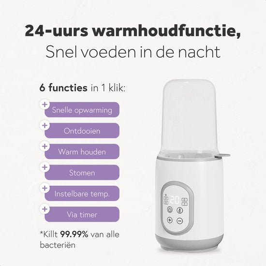 Qwali Tragbarer Babyflaschenwärmer - für unterwegs und im Auto - schnelle und sichere Flaschenerwärmung - ideal für Reisen und zu Hause