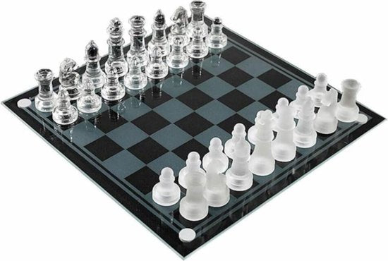Arti Casa Glasschachspiel - 33-teiliges Set - 25x25 CM - 900 GR - Glas