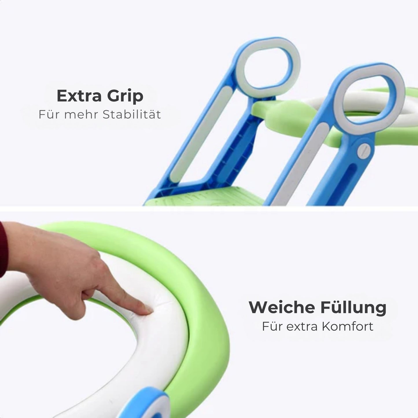 LifeGoods Toilettensitzverkleinerer - Töpfchen Kleinkind - 2 bis 7 Jahre - Grün/Blau