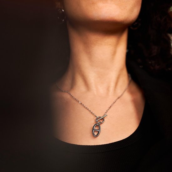 Laura Ferini Damenhalskette Legato Silber - Silberkette mit Anhänger - 18K Weißgold vergoldet - Halskette - Halskette - Schmuck - Accessoires - Damenhalskette mit Anhänger