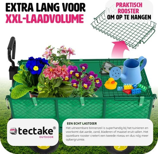 tectake - XXL Shedding-Wagen Gartenwagen Transportwagen - 401418