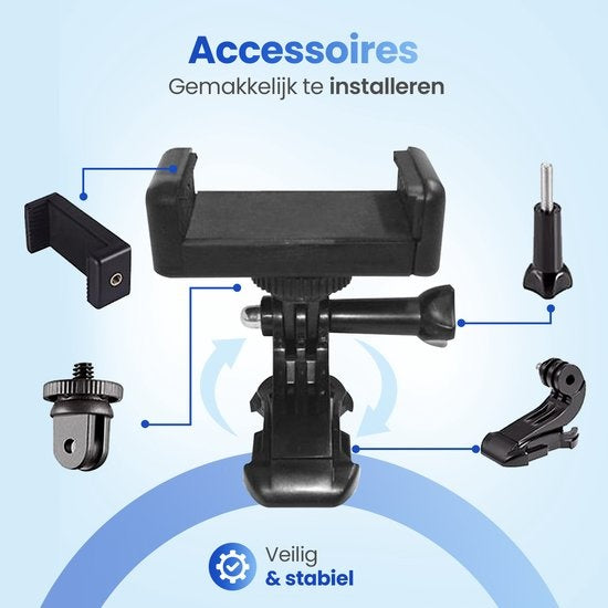 GarpexÂ¬Ã† Universal-Brustgurt Brustgeschirr - Brusthalterung geeignet für verschiedene Action-Kameras und Smartphones - Schwarz