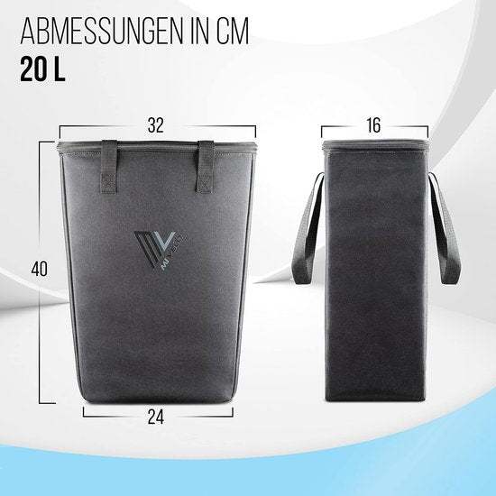 Kühltasche Fahrrad - Einsatz für Packtaschen Gepäckträger - Einkaufstasche faltbar - Picknickzubehör - Gepäckträgertasche (20Liter) MIVELO