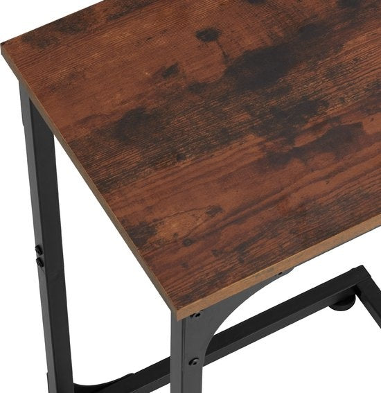 tectake - Beistelltisch Erie - industriell - dunkelbraun - 40x30x63 cm - 404455