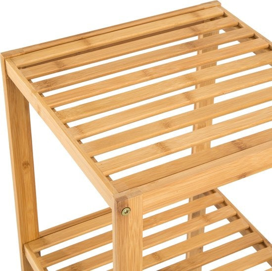 tectake - Badezimmerregal aus Holz 4 Fächer aus Bambus - Art. Nr. 401647