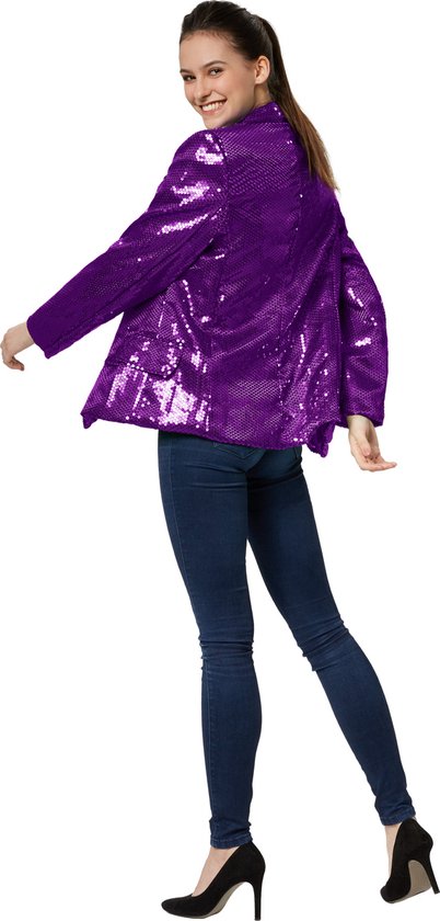 Dressforfun Faschingskostüm Paillettenmantel Lila – Damen – Größe XL