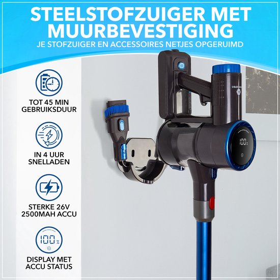 Innovixpro® Stabstaubsauger Cordless - Leistungsstarker 30KPa - Mit Wischfunktion - Beutellos - Akkubetrieben - Inkl. Extra Aufsätze & Aufbewahrungsbeutel - HEPA Filter - Multifunktional