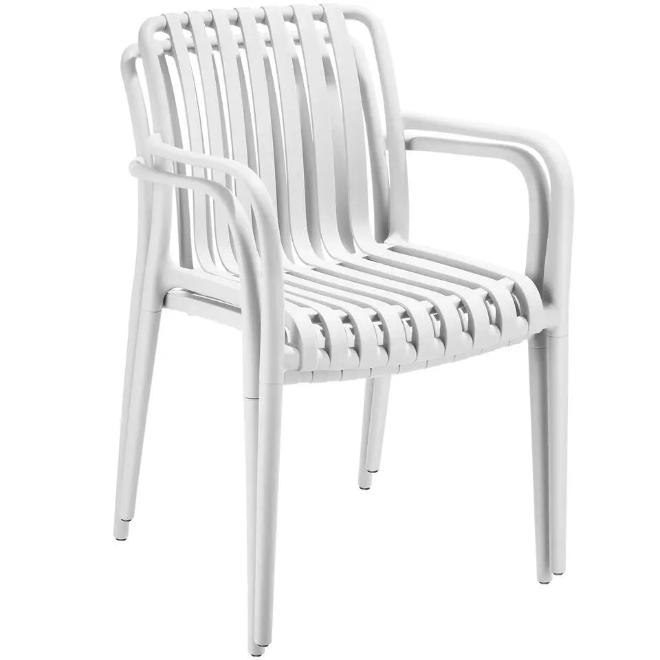 Tectake Gartenstühle Alcudia, 2er-Set – wetterfest – stapelbar – Kunststoff